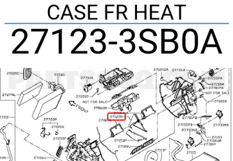 Nissan 271233SB0A CASE FR HEAT