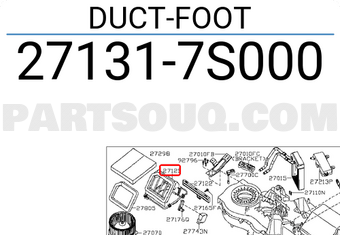 Nissan 271317S000 DUCT-FOOT