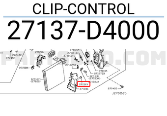 Nissan 27137D4000 CLIP-CONTROL