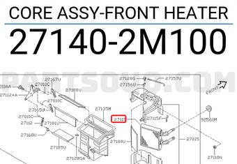 Nissan 271402M100 CORE ASSY-FRONT HEATER