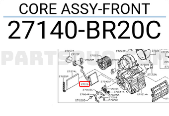 Nissan 27140BR20C CORE ASSY-FRONT