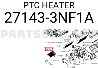 Nissan 271433NF1A PTC HEATER
