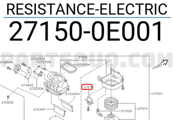 Nissan 271500E001 RESISTANCE-ELECTRIC