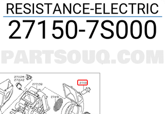 Nissan 271507S000 RESISTANCE-ELECTRIC