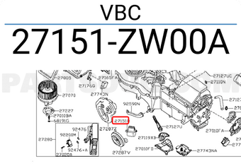 Nissan 27151ZW00A VBC