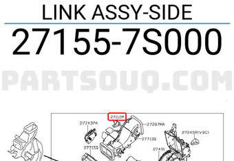 Nissan 271557S000 LINK ASSY-SIDE