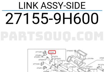Nissan 271559H600 LINK ASSY-SIDE