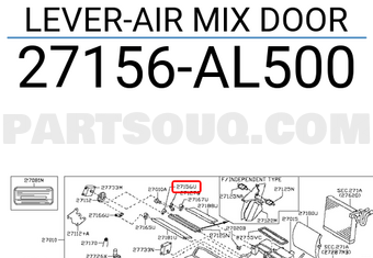 Nissan 27156AL500 LEVER-AIR MIX DOOR