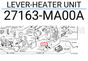 Nissan 27163MA00A LEVER-HEATER UNIT