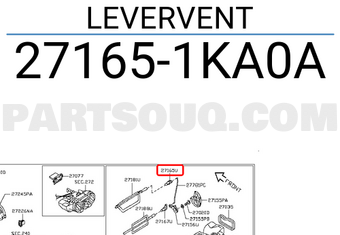 Nissan 271651KA0A LEVERVENT