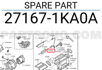 Nissan 271671KA0A SPARE PART
