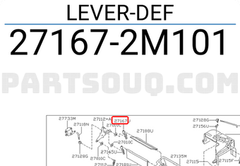 Nissan 271672M101 LEVER-DEF
