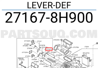 Nissan 271678H900 LEVER-DEF