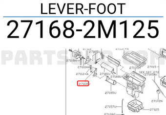 Nissan 271682M125 LEVER-FOOT