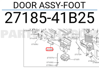 Nissan 2718541B25 DOOR ASSY-FOOT