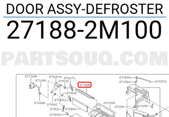 Nissan 271882M100 DOOR ASSY-DEFROSTER