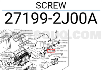 Nissan 271992J00A SCREW