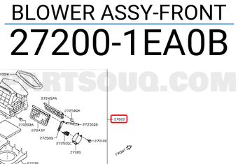 Nissan 272001EA0B BLOWER ASSY-FRONT