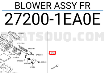 Nissan 272001EA0E BLOWER ASSY FR