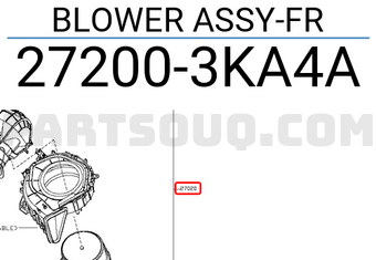 Nissan 272003KA4A BLOWER ASSY-FR