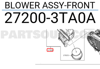 Nissan 272003TA0A BLOWER ASSY-FRONT