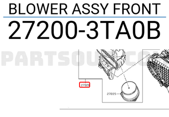 Nissan 272003TA0B BLOWER ASSY FRONT