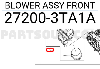 Nissan 272003TA1A BLOWER ASSY FRONT