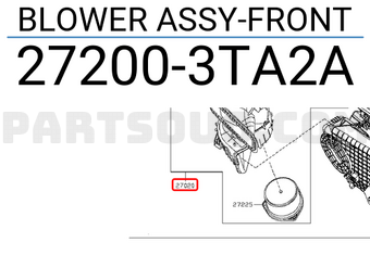 Nissan 272003TA2A BLOWER ASSY-FRONT