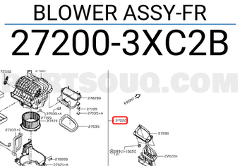Nissan 272003XC2B ENSEMBLE SOUFFLANTE AVANT