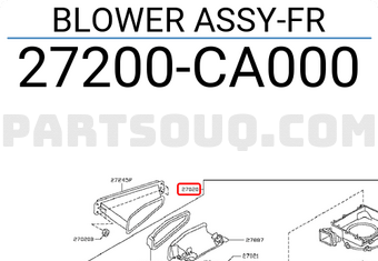Nissan 27200CA000 BLOWER ASSY-FR