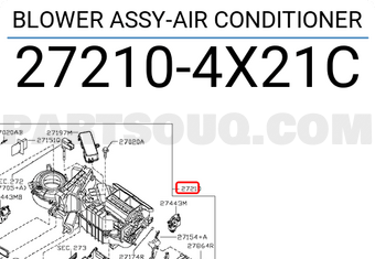 Nissan 272104X21C BLOWER ASSY-AIR CONDITIONER