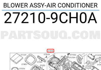 Nissan 272109CH0A BLOWER ASSY-AIR CONDITIONER