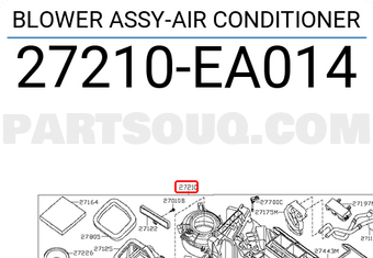 Nissan 27210EA014 BLOWER ASSY-AIR CONDITIONER