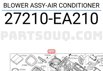 Nissan 27210EA210 BLOWER ASSY-AIR CONDITIONER
