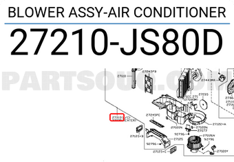 Nissan 27210JS80D BLOWER ASSY-AIR CONDITIONER