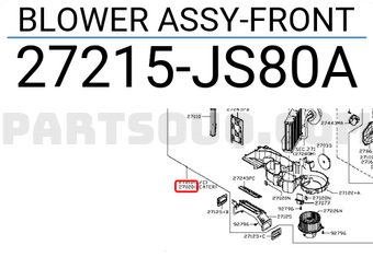 Nissan 27215JS80A BLOWER ASSY-FRONT
