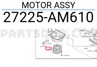 Nissan 27225AM610 MOTOR ASSY