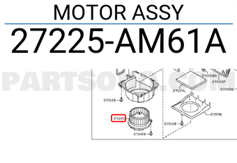 Nissan 27225AM61A MOTOR ASSY