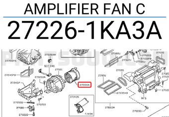 Nissan 272261KA3A AMPLIFIER FAN C