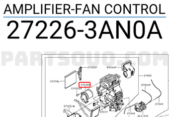 Nissan 272263AN0A AMPLIFIER-FAN CONTROL