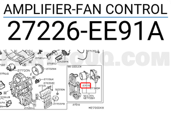 Nissan 27226EE91A AMPLIFIER-FAN CONTROL
