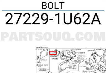 Nissan 272291U62A BOLT