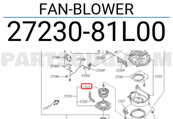 Nissan 2723081L00 FAN-BLOWER