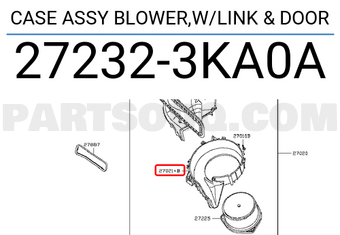 Nissan 272323KA0A CASE ASSY BLOWER,W/LINK & DOOR