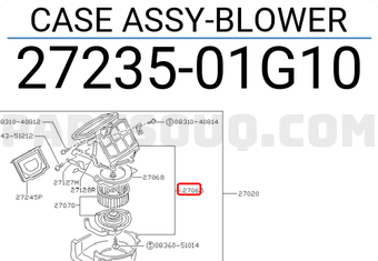 Nissan 2723501G10 CASE ASSY-BLOWER