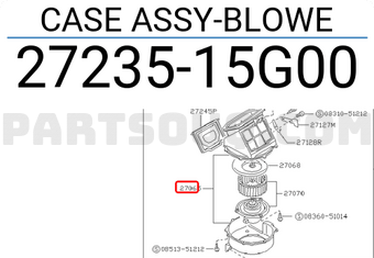 Nissan 2723515G00 CASE ASSY-BLOWE