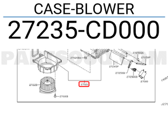 Nissan 27235CD000 CASE-BLOWER