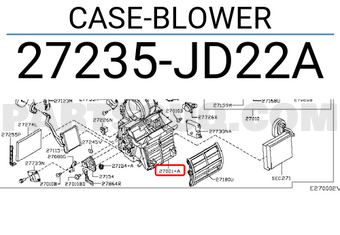 Nissan 27235JD22A CASE-BLOWER