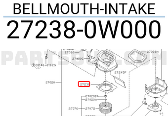 Nissan 272380W000 BELLMOUTH-INTAKE