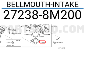 Nissan 272388M200 BELLMOUTH-INTAKE